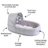 Lulyboo Portable Baby Travel Lounge & Playpen - Indoor/Outdoor Cuddle & Play Baby Bed, Adjustable Backpack, Waterproof, Lightweight, Includes Changing Pads, Plush Toys & Removable Canopy (Bubble) view 4