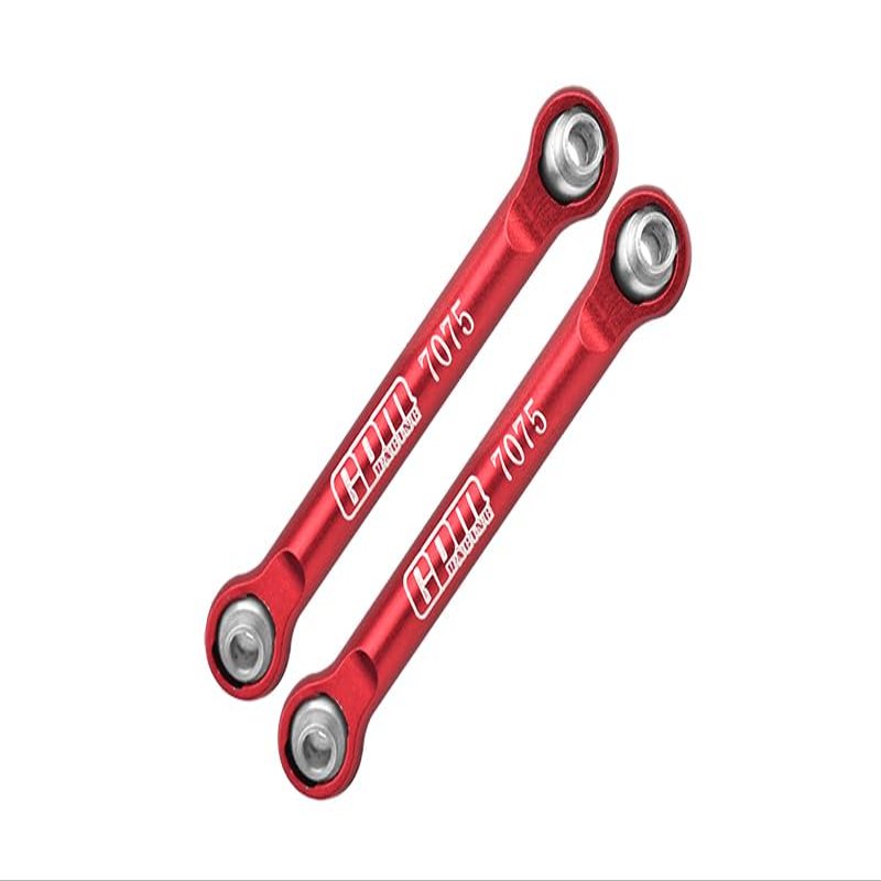 Aluminum Front Steering Links for Arrma 1/18 Granite GROM MEGA 380 Brushed 4X4 Monster Truck ARA2102 Upgrade Parts - Red