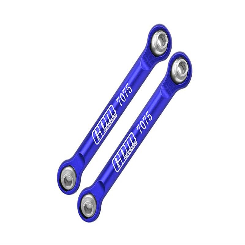 Aluminum Front Steering Links for Arrma 1/18 Granite GROM MEGA 380 Brushed 4X4 Monster Truck ARA2102 Upgrade Parts - Blue