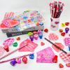 224 Pieces Valentine's Day School Exchange Gifts Valentine School Stationery Set Class Reward Prizes Notebooks Pencils Sharpener Erasers Stickers Stamps for Valentines Goodie Stuffers Party Supplies view 4