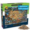 Buffalo Games - Puzzles for Adults 2000 Pieces Dowdle National Parks Map 2000 Piece Jigsaw Puzzle, Made in USA, Recycled Premium Board, Reference Diagram view 1