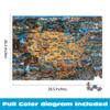 Buffalo Games - Puzzles for Adults 2000 Pieces Dowdle National Parks Map 2000 Piece Jigsaw Puzzle, Made in USA, Recycled Premium Board, Reference Diagram view 3