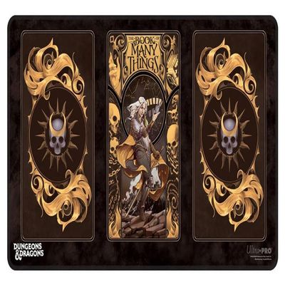 Ultra PRO - Dungeons & Dragons Book of Many Things Black Stitched Playmat Alternate Cover, Use as Oversize Mouse Pad, Desk Mat, Gaming Playmat, TCG Card Game Playmat, Protect Cards During Gameplay