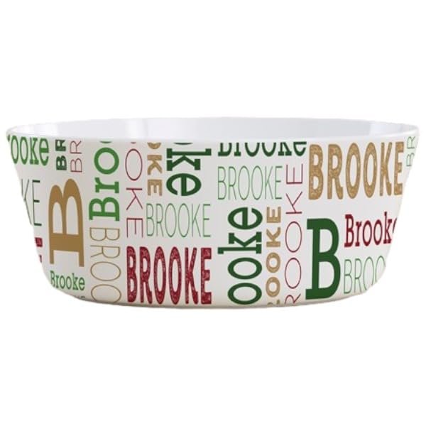 Personalization Universe Christmas Repeating Name Personalized Kids Bowl