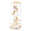AmishToyBox.com Pyramid Marble Tower Run Wooden Toy - 39" High - Pack of Marbles Included (White and Natural Finish) view 1