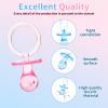 72 Pcs Baby Shower Pacifiers, 2.75 Plastic Pacifiers for Baby Shower Game, Baby Shower Decoration DIY, Gender Reveal Party Table Scatter/Baby Shower Party Favors, Pink & Blue view 3
