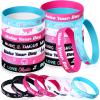 Capoda 24 Pcs Music Silicone Bracelets Bulk Rubber Wristbands Piano Notes Dance Challenge Inspirational Wristbands Gift for Girls Boys students Short Video Musical Party Favors Birthday Supplies view 1