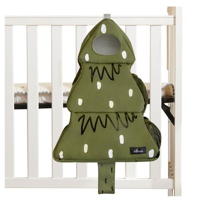 SUNEVNO Baby Diaper Caddy Organizer Hanging Diaper Stacker, Baby Crib organizer Classified Storage for Changing Table Crib Playard or Wall & Nursery Organization (Pine Tree)