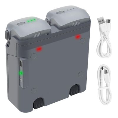 Hanatora Two-Way Charger Hub for DJI Air 3S,Air 3 Battery,Storage Charging Two Batteries in Sequence,Multi-Function Charge Drone Accessories
