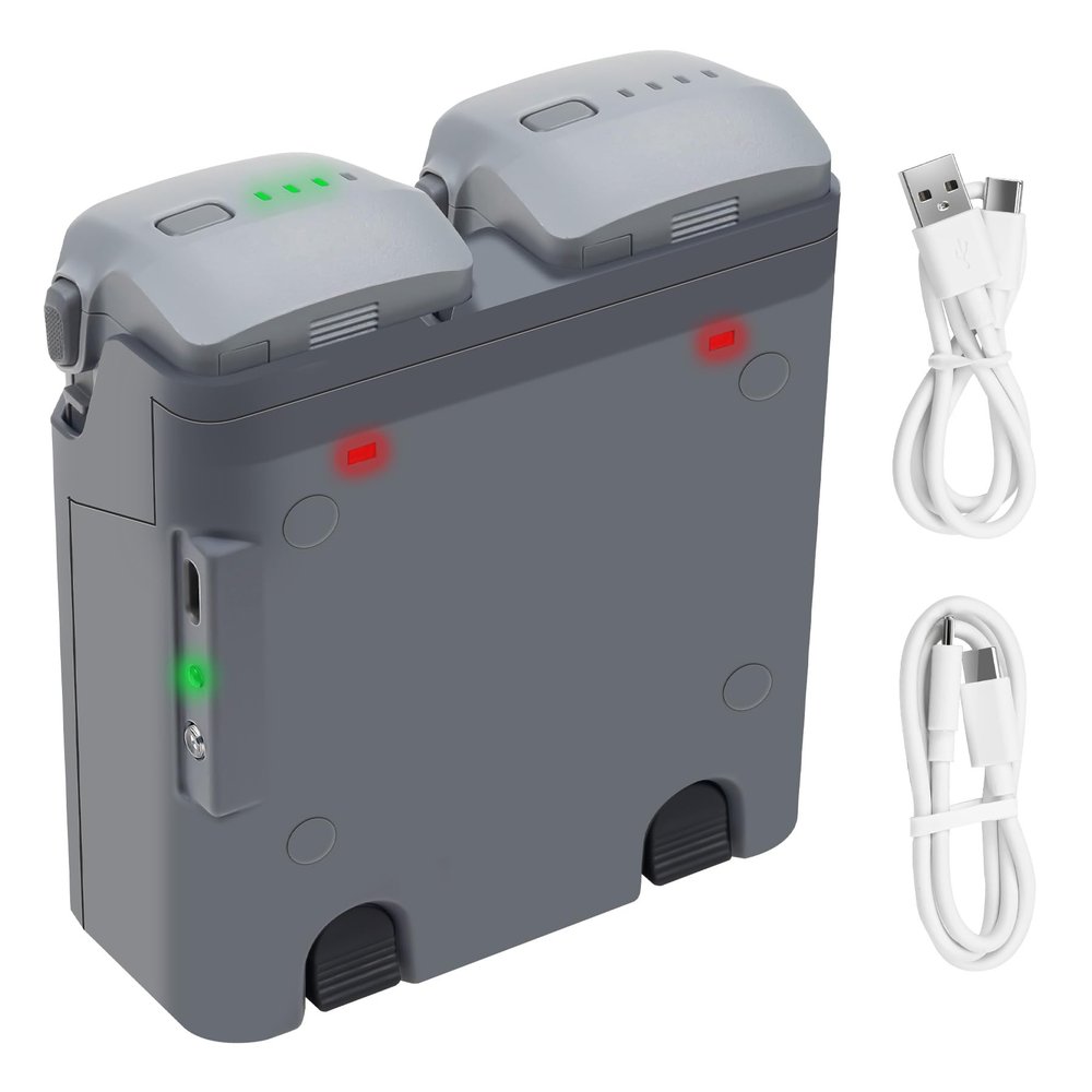 Hanatora Two-Way Charger Hub for DJI Air 3S,Air 3 Battery,Storage Charging Two Batteries in Sequence,Multi-Function Charge Drone Accessories