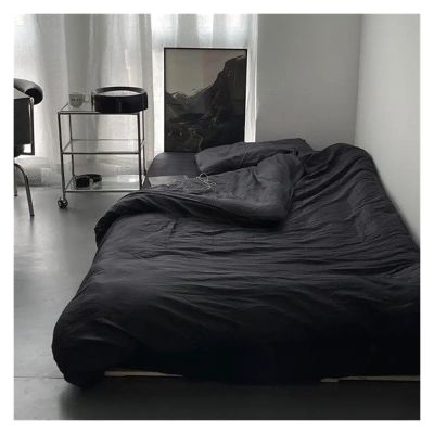 ADovz 100% Cotton Home Textiles Bedding Duvet Cover Luxurious Black Quilt Cover Set,Bed Sheets
