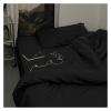 ADovz 100% Cotton Home Textiles Bedding Duvet Cover Luxurious Black Quilt Cover Set,Bed Sheets view 3