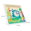 Milageto Kids Calendar Teaching Clock Teaching Aid Weather Season Time Cognitive Calendar Time Learning Toy Montessori for Girls Boy view 4