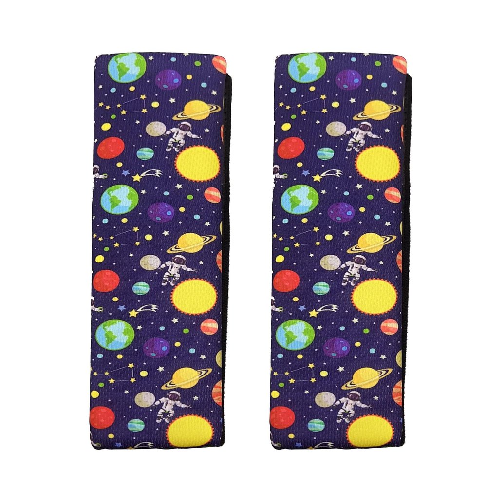Baby Seat Belt Strap Cover, 2 Pcs Kids Car Seat Belt Cushions Pads, Shoulder Strap Protectors for Girls Boys (Space 4A)