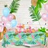 Pymurod 3 Pack Tropical Tablecloths Hawaiian Luau Party Decorations Aloha Tropical Table Cloths Hawaiian Palm Leaves Tablecloth for Hawaiian Summer Beach Birthday Party Supplies view 4