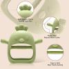 2 Pack Baby Teething Toys for 0-6 6-12 Months, Never Drop Infant Teether Teething Mitten Toys for 0 3 6 9 12 Months, Newborn Soothing Teething Toy Gifts for 1 One Year Old Baby Boys Girls view 2
