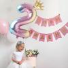 6 Number Balloon Rainbow 40 inch Big Foil Crown Helium 6th Balloons for 6 Year Old Boy Girl Birthday Party Decorations Wedding Anniversary Events Supplies view 4