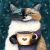 1000 Pieces Puzzle for Adults Coffee Kitty - Safe Wooden, Hi-Definition Printing Beautiful Drawings, Spend The Winter Vacation and Beautiful Christmas, Elevate Yourself Gift Decor view 1