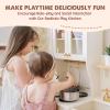 Tiny Land Play Kitchen with Storage System Toys and Kids Coffee Maker Wooden Kitchen Playset for Girls and Boys view 4