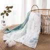 Insular Muslin Swaddle Blanket, Baby Swaddle Wrap for Boys and Girls, Receiving Blanket Large 47 x 47 inches, Baby Essentials, 2 Pack, Green&Plants view 3