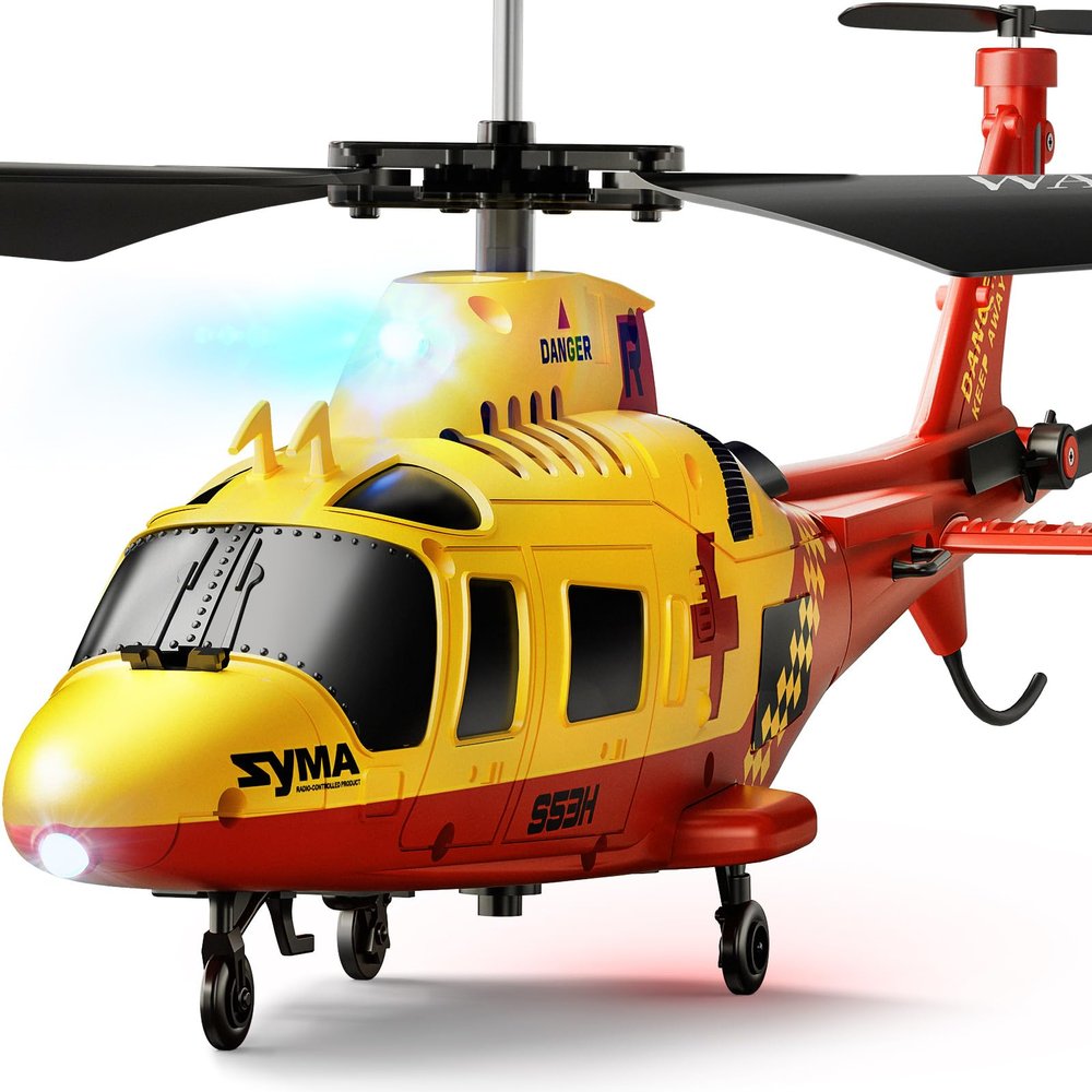 SYMA RC Rescue Helicopter for Kids & Beginners, One-Key Take Off, Altitude Hold, Dual Flight Mode, Realistic Design, Indoor Remote Control Aircraft Toy Gift