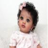 Angelbaby Lifelike Reborn Baby Dolls Black Girl 23inch Realistic African American Newborn Baby Doll Weighted Reborn Toddler Doll with Weighted Soft Body Real Babies Feeling Super Cute Child Doll view 3