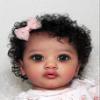 Angelbaby Lifelike Reborn Baby Dolls Black Girl 23inch Realistic African American Newborn Baby Doll Weighted Reborn Toddler Doll with Weighted Soft Body Real Babies Feeling Super Cute Child Doll view 4