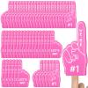 Sinmoe 48 Pieces Sport Party Favors Fan Foam Finger Mini #1 Basketball Baseball Football Soccer Team Cheerleader Gifts for Sporting Events Games Birthday Supplies(Pink) view 1