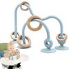 Baby Sensory High Chair Suction Toys for Infant Toddlers 12 18 Months, Food Grade Silicone String with Oak Loop Montessori Educational Parent-Child Baby Bath Toy Gift for Birthday Christmas(Blue) view 1