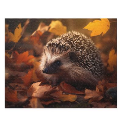 1000 Piece Jigsaw Puzzle for Adults - Hedgehog in Forest - Hedgehog in Autumn Park Fun Puzzle Educational Family Game Preschool Toys Adults Home Decoration Colorful Puzzle Gifts