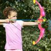 2 Pack Kids Bow and Arrow Set, Pink Light Up Archery Toy Set, 2 Foam Dart Blaster & 6 Target Cans Toys for Ages 5-7, Kids Indoor Outdoor Birthday Gifts Ideas for Boys Girls 4 5 6 7 8 9 10 Year Old view 2