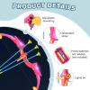 2 Pack Kids Bow and Arrow Set, Pink Light Up Archery Toy Set, 2 Foam Dart Blaster & 6 Target Cans Toys for Ages 5-7, Kids Indoor Outdoor Birthday Gifts Ideas for Boys Girls 4 5 6 7 8 9 10 Year Old view 3