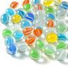 LovesTown 60PCS Glass Marbles Bulk, for Kids Marble Games DIY Home Decoration, Cats Eyes Styles view 1