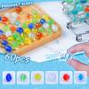 LovesTown 60PCS Glass Marbles Bulk, for Kids Marble Games DIY Home Decoration, Cats Eyes Styles view 2