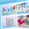 LovesTown 60PCS Glass Marbles Bulk, for Kids Marble Games DIY Home Decoration, Cats Eyes Styles view 3