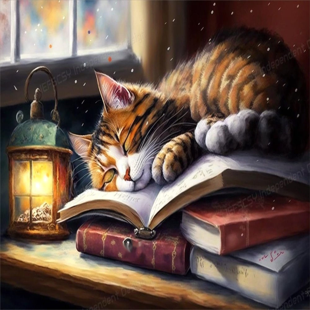 Winter Warm Christmas Thanksgiving Gifts - Library Cat 200 Piece More Difficult Challenge Puzzles (Wooden Puzzles Includes Beautiful Gift Box) for All Adult Beginners