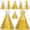 ibasenice 8pcs Boys and Girls Birthday Party Caps and Shiny Party Hats for Fun Birthday Decorations Comfortable and Safe Headdresses for Celebrating Special Moments view 1