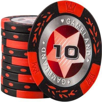 Yarsanor 14g Casino Chips with Denominations, Poker Clay Chips Monte Carlo Poker Chips for Texas Holdem Blackjack Gambling Poker Set (Size : 25PCS $10)