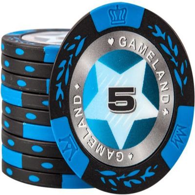 Yarsanor 14g Casino Chips with Denominations, Poker Clay Chips Monte Carlo Poker Chips for Texas Holdem Blackjack Gambling Poker Set (Size : 25PCS $5)