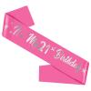 21st Birthday Sash,Its My 21st Birthday Sash for Girls Pink Sash with Silver Foil Letter Birthday Sash for Girl Birthday Gifts Party Decorations Favors view 1