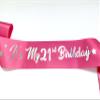21st Birthday Sash,Its My 21st Birthday Sash for Girls Pink Sash with Silver Foil Letter Birthday Sash for Girl Birthday Gifts Party Decorations Favors view 3