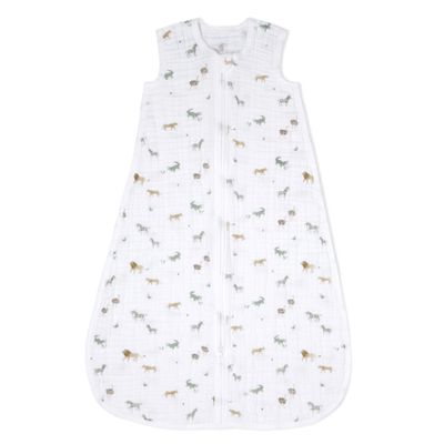 aden + anais Baby Sleeping Bag, 100% Organic Cotton Muslin, Wearable Swaddle Blanket for Girls & Boys, Breathable & Lightweight, TOG Rating 1.0, Safari Dreams, 18-36 Months