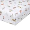 aden + anais Essentials Classic Crib Sheet, 100% Cotton Muslin, Super Soft & Breathable, Tailored Snug Fit, Elephant Circus view 1