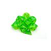 Rad Green Translucent Dice with White Numbers 7+1 Dice Set 16mm (5/8in) Chessex view 2