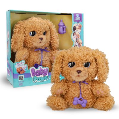 Baby Paws - Interactive Labradoodle Plush Toy Puppy & Backpack Carrier, with 15+ Sounds & Reactions, Gifts for Kids, Ages 4+