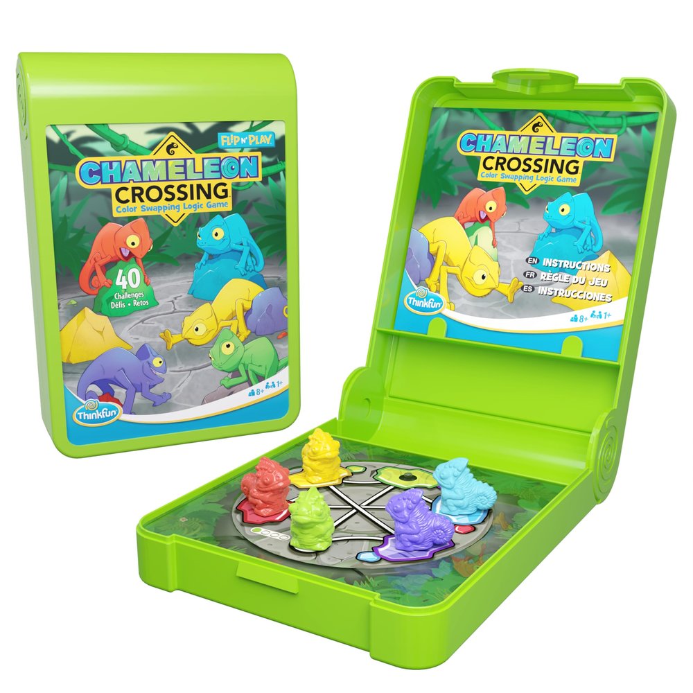 ThinkFun Flip N' Play: Chameleon Crossing Travel Logic Game for Road Trips, Plane Rides, and Vacations