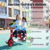 Kids Tricycles for Preschoolers Ages 3+, Ideal Outdoor Playground & Daycare Yard Trike with Passenger Seat, Durable Metal Pedal Kids Tandem Tricycles, Sturdy Carbon Steel Frame, Solid Rubber Tires view 2