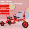 Kids Tricycles for Preschoolers Ages 3+, Ideal Outdoor Playground & Daycare Yard Trike with Passenger Seat, Durable Metal Pedal Kids Tandem Tricycles, Sturdy Carbon Steel Frame, Solid Rubber Tires view 4