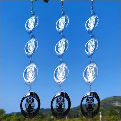12 Discs Owl Bird Scare Discs Set-Highly Reflective Double-Sided Bird Reflectors,Extra Sparkly Owl Wind Spinner Outdoor Garden Decor, Bird Devices Deterrent to Scare Birds Away from Yard Patio Farm