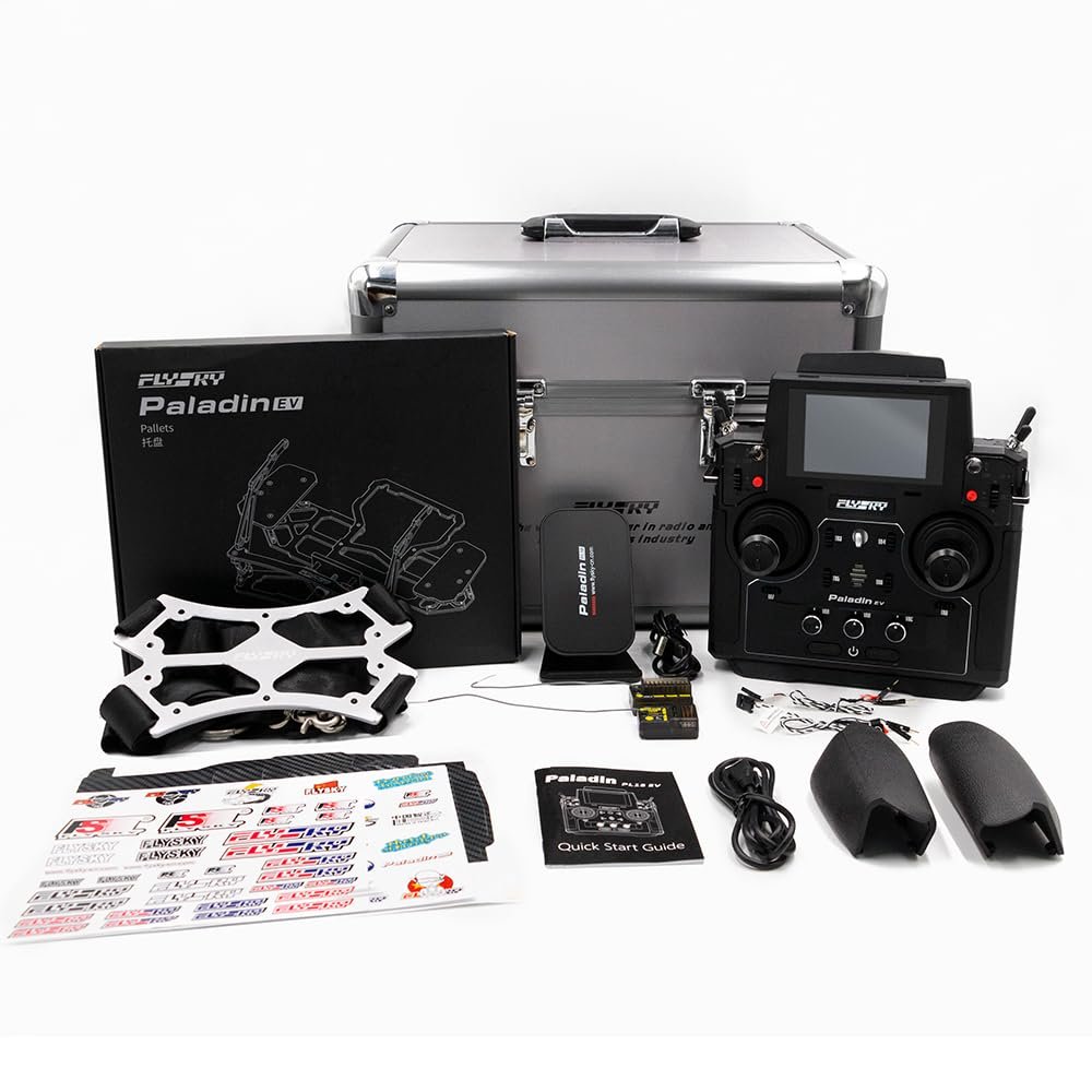 Flysky PL18 EV Paladin 2.4G 18CH 5D Hall Sensor Gimbals 3.5inch TFT Touch Screen AFHDS 3 Radio Transmitter for RC Truck Car Robot Engineering Model (Flagship Edition)